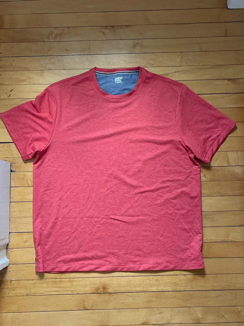 Lands' End Men’s Heathered Coral Crewneck Tee
